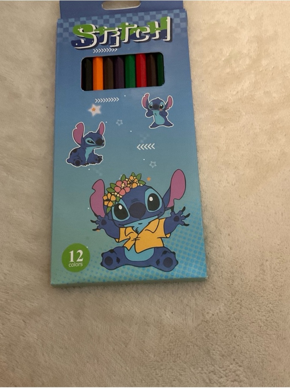 12-Color Kids Crayon Set - Blue Character Pack